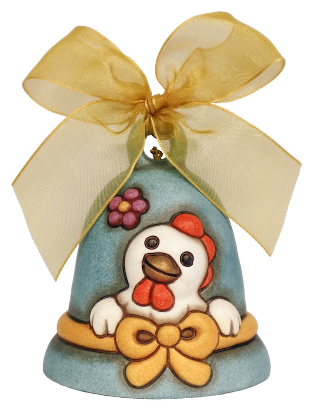 Campanella azzurra Limited Edition in ceramica Sorprese di Pasqua. Misura Ø 7 x H 8 cm. Prezzo 24,90 euro.